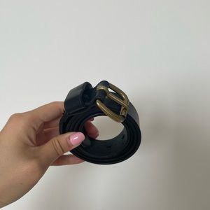 Wilfred black leather belt